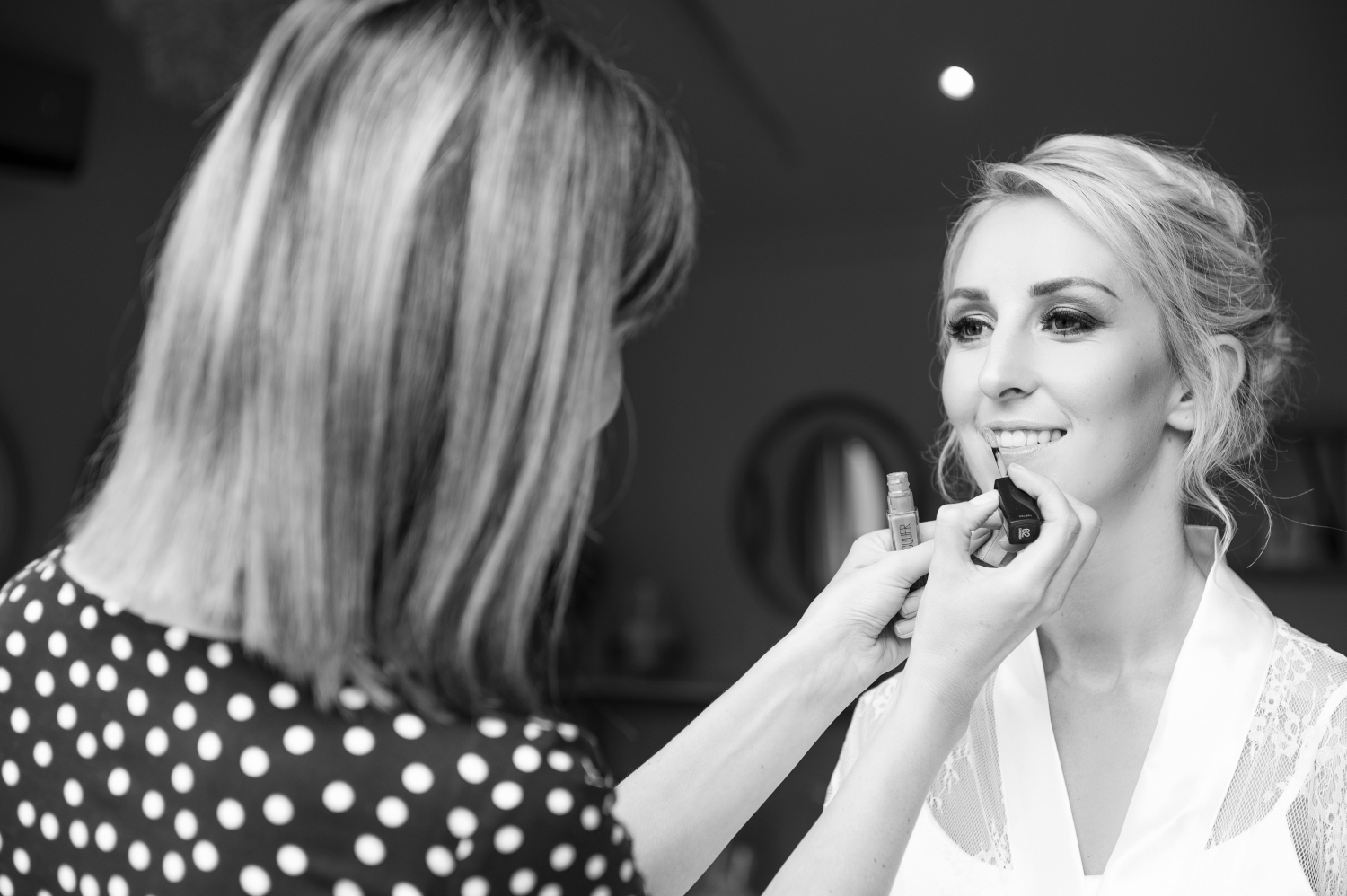 Getting ready for Mikayla's wedding day at Inimitable, Johannesburg, professional bridal glam by Storm Pass Makeup and photography by Kevin Mark Pass