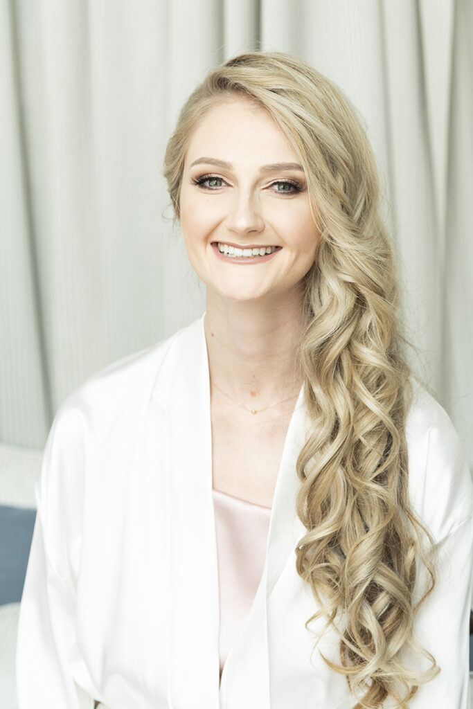 Getting ready for Sam's wedding day at Shepstone Gardens, Johannesburg, professional bridal makeup by Storm Pass Makeup and photography by Kevin Mark Pass
